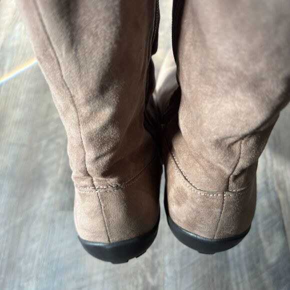 Natural Soul By Naturalizer Woman's Faux Fur Suede Knee High FABIANO Boots 8.5 M - Picture 5 of 9